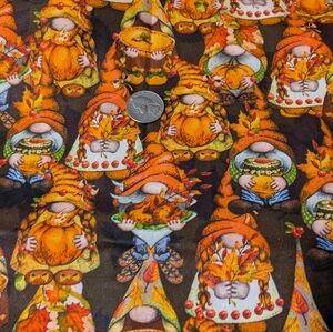 Cotton Fabric With Fall Gnomes